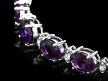 Load image into Gallery viewer, 36.30Ct Natural Amethyst and Diamond 14K Solid White Gold Necklace