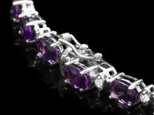 Load image into Gallery viewer, 36.30Ct Natural Amethyst and Diamond 14K Solid White Gold Necklace