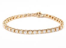 Load image into Gallery viewer, Very Impressive 5.70 Carats Natural Diamond 14K Solid Yellow Gold Bracelet