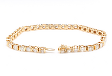 Load image into Gallery viewer, Very Impressive 5.70 Carats Natural Diamond 14K Solid Yellow Gold Bracelet