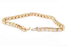 Load image into Gallery viewer, Very Impressive 5.70 Carats Natural Diamond 14K Solid Yellow Gold Bracelet