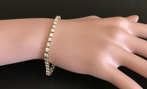 Very Impressive 5.70 Carats Natural Diamond 14K Solid Yellow Gold Bracelet