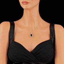 Load image into Gallery viewer, 8.70Ct Natural Amethyst and Diamond 14K Solid Yellow Gold Necklace