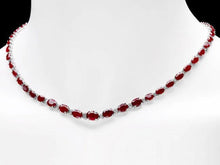 Load image into Gallery viewer, 38.30Ct Natural Ruby and Diamond 14K Solid White Gold Necklace