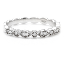 Load image into Gallery viewer, Splendid 0.16 Carats Natural Diamond 14K Solid White Gold Ring