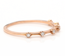 Load image into Gallery viewer, Splendid 0.10 Carats Natural Diamond 14K Solid Rose Gold Ring