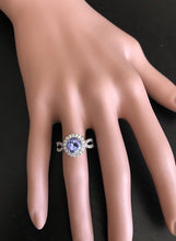 Load image into Gallery viewer, 2.45 Carats Natural Very Nice Looking Tanzanite and Diamond 14K Solid White Gold Ring