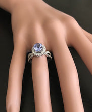 Load image into Gallery viewer, 2.45 Carats Natural Very Nice Looking Tanzanite and Diamond 14K Solid White Gold Ring