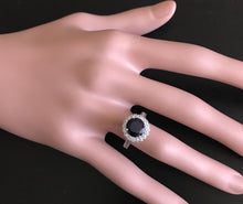 Load image into Gallery viewer, 2.35 Carats Exquisite Natural Blue Sapphire and Diamond 14K Solid White Gold Ring