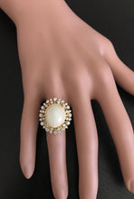 Load image into Gallery viewer, 8.65 Carats Natural Impressive Ethiopian Opal and Diamond 14K Solid Yellow Gold Ring