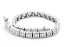Load image into Gallery viewer, Very Impressive 3.20 Carats Natural Diamond 14K Solid White Gold Bracelet