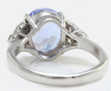 Load image into Gallery viewer, 3.55 Carats Natural Very Nice Looking Tanzanite and Diamond 14K Solid White Gold Ring