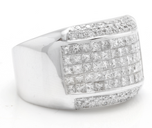 Load image into Gallery viewer, Heavy 5.00 Carats Natural Diamond 14K Solid White Gold Men&#39;s Ring