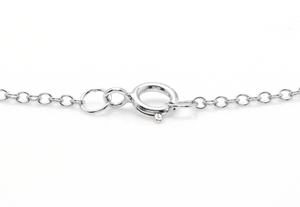 Splendid 14k Solid White Gold Chain Necklace