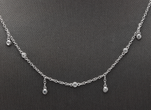 Load image into Gallery viewer, Splendid 14k Solid White Gold Diamond Chain Necklace