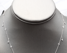 Load image into Gallery viewer, Splendid 14k Solid White Gold Diamond Chain Necklace