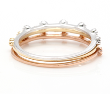 Load image into Gallery viewer, Splendid 0.30 Carats Natural Diamond Set of 3 Stackable 14K Solid Multi-Tone Gold Rings
