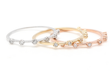 Load image into Gallery viewer, Splendid 0.30 Carats Natural Diamond Set of 3 Stackable 14K Solid Multi-Tone Gold Rings