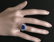 Load image into Gallery viewer, 5.00 Carats Natural Very Nice Looking Tanzanite and Diamond 14K Solid White Gold Ring