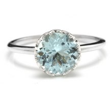 Load image into Gallery viewer, 2.00 Carats Exquisite Natural Aquamarine 14K Solid White Gold Ring