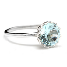 Load image into Gallery viewer, 2.00 Carats Exquisite Natural Aquamarine 14K Solid White Gold Ring