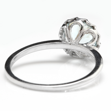 Load image into Gallery viewer, 2.00 Carats Exquisite Natural Aquamarine 14K Solid White Gold Ring