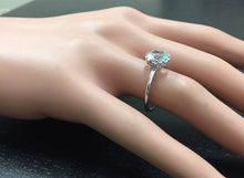Load image into Gallery viewer, 2.00 Carats Exquisite Natural Aquamarine 14K Solid White Gold Ring