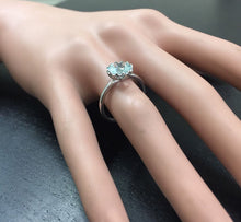 Load image into Gallery viewer, 2.00 Carats Exquisite Natural Aquamarine 14K Solid White Gold Ring