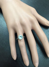 Load image into Gallery viewer, 2.00 Carats Exquisite Natural Aquamarine 14K Solid White Gold Ring