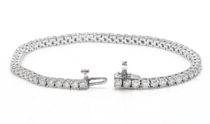 Very Impressive 4.70 Carats Natural Diamond 14K Solid White Gold Bracelet