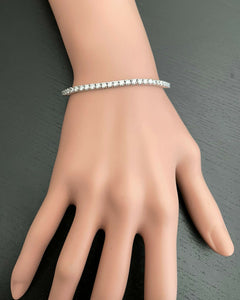 Very Impressive 4.70 Carats Natural Diamond 14K Solid White Gold Bracelet
