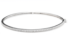 Load image into Gallery viewer, Very Impressive 0.75 Carats Natural Diamond 14K Solid White Gold Bangle Bracelet