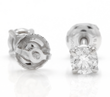 Load image into Gallery viewer, Exquisite 0.50 Carats Natural Diamond 14K Solid White Gold Stud Earrings