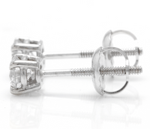 Load image into Gallery viewer, Exquisite 0.50 Carats Natural Diamond 14K Solid White Gold Stud Earrings