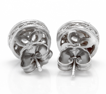 Load image into Gallery viewer, Exquisite 0.85 Carats Natural Diamond 14K Solid White Gold Stud Earrings