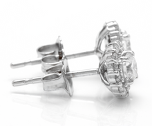 Load image into Gallery viewer, Exquisite 0.80 Carats Natural Diamond 14K Solid White Gold Stud Earrings