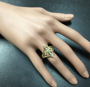 Splendid 1.00 Carat Natural Diamond 14K Solid Yellow Gold Ring