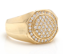 Load image into Gallery viewer, 1.00Ct Carats Natural Diamond 14K Solid Yellow Gold Men&#39;s Ring