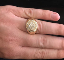 Load image into Gallery viewer, 1.00Ct Carats Natural Diamond 14K Solid Yellow Gold Men&#39;s Ring