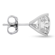 Load image into Gallery viewer, Exquisite 2.00 Carats VS1 Moissanite 14K Solid White Gold Martini Stud Earrings