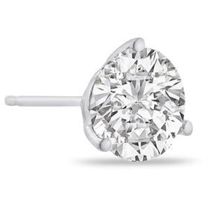 Exquisite 2.00 Carats VS1 Moissanite 14K Solid White Gold Martini Stud Earrings