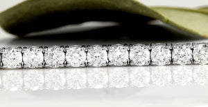 Very Impressive 3.15 Carats Natural Diamond 14K Solid White Gold Bracelet