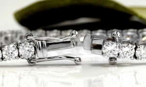 Very Impressive 3.15 Carats Natural Diamond 14K Solid White Gold Bracelet