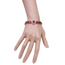 Load image into Gallery viewer, Very Impressive 23.30 Carats Natural Red Ruby &amp; Diamond 14K Solid White Gold Bracelet