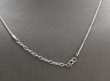 Load image into Gallery viewer, Splendid 14k Solid White Gold Infinity Necklace with Natural Diamond Accent and Rough Rubies