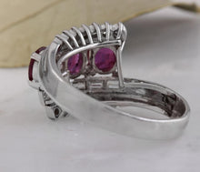 Load image into Gallery viewer, 2.20 Carats Impressive Natural Red Ruby and Diamond 18K Solid White Gold Ring