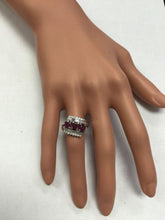 Load image into Gallery viewer, 2.20 Carats Impressive Natural Red Ruby and Diamond 18K Solid White Gold Ring