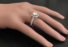 Load image into Gallery viewer, 3.75 Carats Exquisite Natural Diamond and Moissanite 14K Solid White Gold Ring