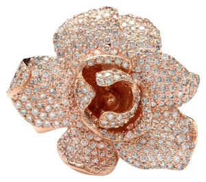 Beautiful 3.00 Carats Natural Diamond 14K Solid Rose Gold Ring