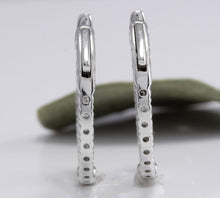 Load image into Gallery viewer, Exquisite 1.15 Carats Natural Diamond 14K Solid White Gold Hoop Earrings